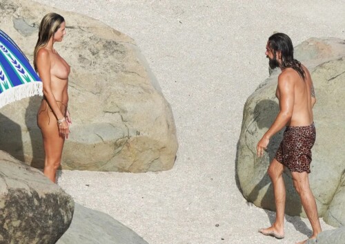 heidi klum topless breasts thong bikini st barts 018